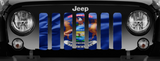 Waving Michigan State Flag Grille Insert