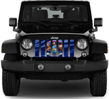 Waving Michigan State Flag Grille Insert