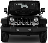 Platinum Zebra Print American Flag Grille Insert