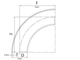 Cast Aluminum Elbow 90° - Small Radius