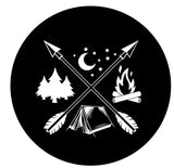 All Things Camping With Arrows Black Spare Tire Cover