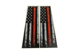 American Flag B Pillar Overlays - 2024+ Tacoma Double Cab / 2025+ 4Runner