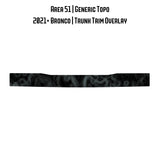 Topo Trunk Trim Overlay / Protector - 2021+ Bronco