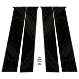 Topographic B Pillar Overlays - 2024+ Tacoma Double Cab / 2025+ 4Runner