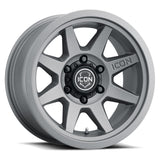 ICON Alloys Rebound SLX, Charcoal, 17 x 8.5 / 6 x 5.5, 0mm Offset, 4.75" BS SKU: 1917858347CH