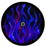 Blue Fire Flames Spare Tire Cover