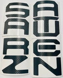 Carbon Fiber Textured Vinyl Decal Letter Inserts for 2022-2026 Santa Cruz Tailgate