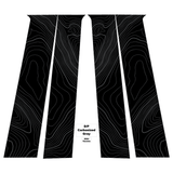 Topographic B Pillar Overlays - 2024+ Tacoma Double Cab / 2025+ 4Runner