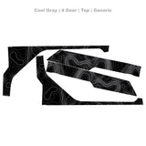 Topographic Upper Door Overlay Kit (Printed Series) - 2021+ Bronco 4 Door