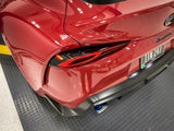 Dark Smoke Tail Light Overlays (Top) - 2020+ Supra