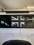 Union Jack Side Window Panel Overlay (Matte Black) - 2020+ Land Rover Defender 110 / 130