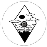 Diamond Mountain In The Clouds White Spare Tire Cover