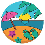Flip Flops On The Beach Spare Tire Cover