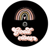 Good Vibes Rainbow Spare Tire Cover