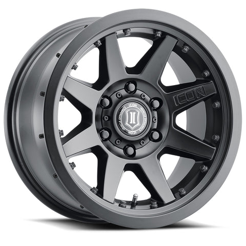 Icon Rebound Pro / Satin Black - sku: 21817859057SB / Size: 17x8.50 / Bolt Pattern: 6x5.5 / Offset: 25mm / Backspacing: 5.75" / Bore: 95.1mm