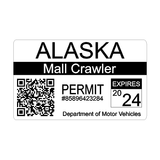 Mall Crawler Permit Sticker 3.5" - All States
