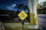 No Baby On Board Sticker 5" - Universal