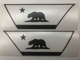 Premium Cast Matte Black Vinyl Flag Decals for Wrangler JL and Gladiator Fender Ventsx2