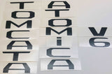 Premium Cast Matte Black Vinyl Decal Letter Inlays for 2016-2023 Tacoma Emblems