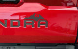 Premium Cast Matte Black Vinyl Decal Mountain for 2014-2026 Tundra Tailgate
