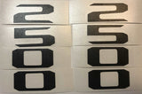 Premium Cast Vinyl Decal Numbers for 2019-2026 RAM 2500/3500 Hood x2