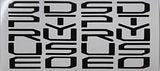 Premium Cast Vinyl Decal Letter Inserts for 2017-2026 F-250/350 SUPER DUTY Dashboard