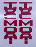 Premium Cast Vinyl Decal Letter Inserts for 2016-2023 Tacoma Glovebox