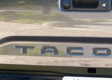 Premium Cast Vinyl Decal Letter Inserts for 2016-2023 Tacoma Tailgate