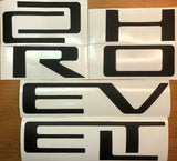 Premium Cast Vinyl Decal Letter Inserts for 2019-2026 Silverado Tailgate