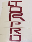 Premium Cast Vinyl Decal Letter Inlays for 4Runner and Tacoma TRD Pro Emblem