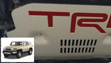 Premium Cast Vinyl Decal Letter Inserts for 2010-2014 FJ Cruiser Skid Plate