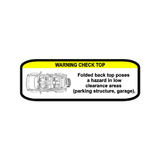 Soft Top Warning Labels - 2021+ Bronco