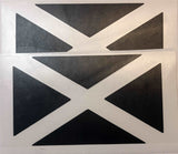 State Flag Decals - Premium Cast Matte Black Vinyl x2
