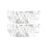 Stealth Clear Badlands Topographic Map Hood Overlay - 2021+ Bronco
