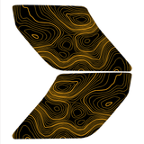 Topographic Interior Sun Visor Overlays - 2024+ Ranger Raptor (with Homelink)