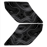 Topographic Interior Sun Visor Overlays - 2024+ Ranger Raptor (with Homelink)