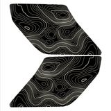 Topo Interior Sun Visor Overlays (Printed Series) - 2021+ Bronco (NO Homelink)