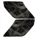 Topographic Interior Sun Visor Overlays - 2024+ Ranger Raptor (with Homelink)