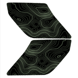 Topo Interior Sun Visor Overlays (Printed Series) - 2021+ Bronco (NO Homelink)