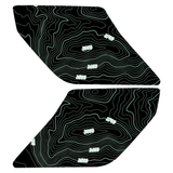 Topo Interior Sun Visor Overlays (Printed Series) - 2021+ Bronco (with Homelink)