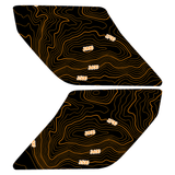 Topo Interior Sun Visor Overlays (Printed Series) - 2021+ Bronco (with Homelink)