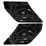 Topo Interior Sun Visor Overlays (Printed Series) - 2021+ Bronco (with Homelink)