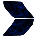 Topographic Interior Sun Visor Overlays - 2024+ Ranger Raptor (with Homelink)