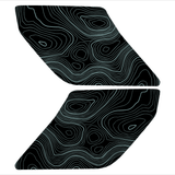 Topo Interior Sun Visor Overlays (Printed Series) - 2021+ Bronco (NO Homelink)