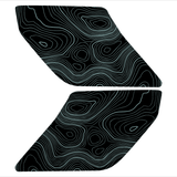 Topographic Interior Sun Visor Overlays - 2024+ Ranger Raptor (with Homelink)
