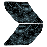 Topo Interior Sun Visor Overlays (Printed Series) - 2021+ Bronco (with Homelink)