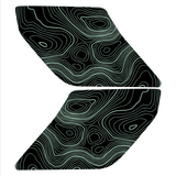 Topo Interior Sun Visor Overlays (Printed Series) - 2021+ Bronco (NO Homelink)