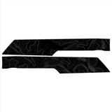 Topo Front Interior Upper Door Card Insert Overlays (Printed Series) - 2021+ Bronco 4 Door