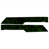 Topo Front Interior Upper Door Card Insert Overlays (Printed Series) - 2021+ Bronco 4 Door