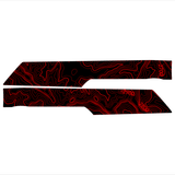Topo Front Interior Upper Door Card Insert Overlays (Printed Series) - 2021+ Bronco 4 Door